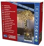 Konstsmide Micro LED Lichterkette, 200 bernsteinfarbene Dioden, 24V Außentrafo, schwarzes Kabel - 3613-800, Bernstein