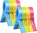 8 Stück große Wäscheklammern Handtuchklemmen Strandtuchklammern Handtücher Towel Clips, Winddicht Klammern auf Strand und Sonnenliegen für Wäsche, Strandtuch, Badetuch, Teppich etc.