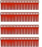 100 Stück Ersatzmesser Gras Kunststoffmesser, Rasenmäherklingen 83 mm, Kabellose Rasentrimmerklingen, Gartenwerkzeug Ersatz für E-inhell Akku Rasentrimmer