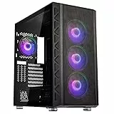 Kolink Citadel Mesh ARGB Midi-Tower PC Gehäuse E ATX Gehäuse RGB PC-Gehäuse, Tempered Glass Computergehäuse für PC, Midi Tower, PC Hülle mit Lüfter, Computer Gehäuse…