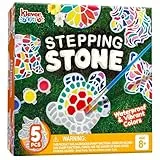 Klever Kits Steinbemalset für Kinder,zum Bemalen von 5 Trittsteinen für den Garten mit Einhornmotiv,Keramik Bastelsets für Kinder im Alter von 6-12 Jahren,Geburtstagsgeschenke für 6,7,8,9,10,11