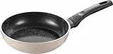 BALLARINI Ledro Bratpfanne, 20 cm, Aluminium, Induktionsgeeignet, Keramik-Antihaftbeschichtung, Thermopoint, Made in Italy, Beige