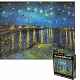 Puzzle 2000 Teile Erwachsene Sternennacht über der Rhone von Vincent Van Gogh 100 x 70 cm Puzzles für Erwachsene Klassische Puzzles 2000 Teile Van Gogh Puzzles Schwer
