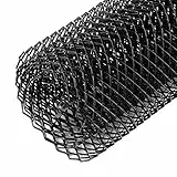 Auto Kühlergrill Gitter, Alu Renngitter, 8 x 16 mm Loch, Universal- Auto Renngitter, Maschennetz, Gitterkörper, Stoßstange, rautenförmiger Grill, schwarz (100 x 33 cm)
