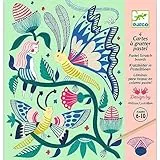 DJECO - Imaginary Garden Kratzbilder (min. 2 Stück) Formen und Farben, Mehrfarbig (DJ09719)