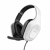 Trust Gaming GXT 418W Rayne Leichtes Gaming Headset für PC Xbox PS4 PS5 Switch Mobile, 50-mm-Treiber, 2-m-Kabel, 3,5-mm-Audioanschluss, Over-Ear Kopfhörer mit Kabel, Weiß