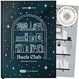 Lebenskompass Buchclub XXL - Das Lesetagebuch & Book Journal 'SAPHIR' - Hardcover DIN A5 Tagebuch für Erwachsene - Book Club Reading Bullet Journal Tracker - Booktok