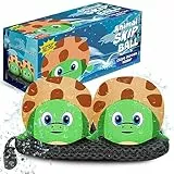 Activ Life Tierhüpfbälle (2er-Pack) Schildkrötenspielzeug Poolspiele Wasserspielzeug für Kleinkinder 1-3 Alter 2-4 Bestes Schwimmbecken-Spielzeug Schwimmspielzeug 8-12