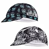 HYSENM Radmütze Kappe Mütze Fahrrad Cap Fahrrad mütze Sommer Fahrrad Cycling Cap Fahrrad Kappe Bandana schwarz Fahrradmütze unter Helm Mütze unter fahrradhelm MTB Retro Rennrad