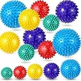 15 Stück Massageball Set Igelbälle Noppenbälle für Selbstmassage Akupressur Kugeln für Hände Ball mit Noppen für Körper Fuß Reflexzonen Stressabbau, 5 Größe und Farben (Helle Farbe)