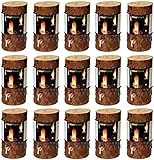 dobar® 35133 Schwedenfeuer Set 15 Stück | Baumfackel aus FSC®-zertifiziertem Kiefernholz | Gartenfackel im Set | Stimmungsvolle Finnenfackel für Garten/Terrasse | Ø11-15 cm x 20 cm | Natur