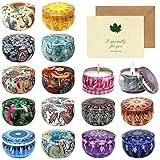 IGUGI Duftkerzen Geschenkset,16pcs Duftkerze Set,Aromatherapie Kerzen für Frauen Duftkerzen Set Duftkerze Weihnachten Set Duftkerzen Muttertag für Geburtstag/Valentinstag/Bad/Yoga, Vanille
