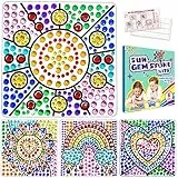 Sonnenfänger-Kits für Mädchen 6 7 8 9 10 Jahre alt, DIY Diamant Malerei Blume für Kinder ab 6 Jahren, 5D Edelstein Stein Fenster Kunst Handwerk Aufkleber Kit für Jungen als Weihnachten Geburtstag
