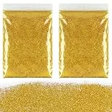 Glitzerpulver zum Basteln, 100g Glitzer Gold, Glitzer zum Weihnachten Basteln Kerzen, Glitzerpulver für Nägel Gesicht DIY Epoxidharz Kartenbasteln
