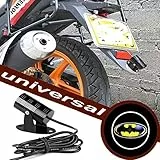 FOLGEMIR Motorrad Logo Projektor, DC 12V LED Licht, 3D Ghost Shadow Willkommen Lampe, mehr als 200 Embleme verfügbar! (Nr.105 - Batman)
