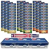 90er Mix Set Asia Gold Instant Nudeln I je 30x Rind Huhn Ente I 90x60g I Chinesische Nudeln I Asia Nudeln I Ramen Nudeln I Asiatische Nudeln I Instant Ramen I plus OYOY Metall Essstäbchen