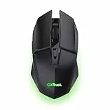 GXTrust 1108 Vylax Wiederaufladbare Kabellose Gaming Maus, 80 Stunden Akkulaufzeit, Verstaubarer USB Empfänger, 800-4800 DPI, LED Beleuchtung, 6 Tasten, Wireless Mouse für PC Laptop, Schwarz