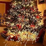 FairyGlim batteriebetriebene Weihnachtsbeleuchtung 200 LED 5M,Lichterkette mit 8 Modi, Kupferdraht für drinnen und draußen, Weihnachtsbaum, Kranz, Girlande, Garten (warmweiß)