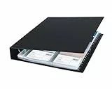 SIGEL VZ301 Visitenkarten-Ringbuch Visitenkarten-Mappe schwarz, für 400 Karten, mit 20 Sichthüllen