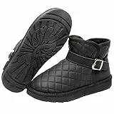 Winterstiefel Damen Schneestiefel Damen Wasserdicht Winterstiefel Warm Gefütterte Winterschuhe Damen Winterstiefel Bequem Rutschfeste Stiefeletten Kurzschaft Stiefel Boots Schuhe Damen (Schwarz 40EU)