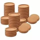 32 Pack Kork Untersetzer Absorbierende HitzebestäNdige Runde Kork Untersetzer für die Meisten Tassen in Dem Büro oder zu Hause (32PCS)