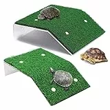 Schildkröten Klettern Plattform,YouXiaor 2Stück Zoomed Turtle Dock mit Saugnapf Schildkröte Sonnenbad Plattform Bask Terrasse Klettern Rampe Schildkröten Terrasseninsel Aquarium Float Dekoration