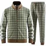 W JIANWANG Herren Jogginganzug Trainingsanzug Sportanzug Fußball Sporthose für Gym Tracksuit Atmungsaktiv Hausanzug Grün JW-2601-M