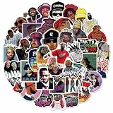 Hip-Hop-Rap Sticker Set, 2 X 50 Musik Aufkleber, Sticker Aesthetic, Auto Aufkleber, Wasserfeste Vinyl Stickers, Graffiti Sticke-r Erwachsene, Coole Sticke-r für Tassen Laptop Skateboard