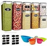 Baozun Vorratsdosen Luftdicht 8er Set, Aufbewahrungsbox Küche mit Deckel aus Plastik, Vorratsbehälter Müslidose für Getreide, Mehl, Müsli (2.8L/2L/1.4L/0.8L)*2