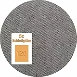 kwb Quick-Stick Schleifgitter-Scheibe K 120 - Für Langhalsschleifer und Trockenbau-Schleifer - Fiberglas, gelocht mit Klett - 225 mm Ø (5 Stk.)