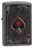 Zippo Sturmfeuerzeug - Ace, Iron Stone, Color Image - Nachfüllbar - Wiederverwendbar - Windfestes Design - Geschenkbox - Made in USA