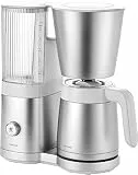 ZWILLING ENFINIGY Filterkaffeemaschine mit 1.25l Thermokanne, Kaffeemaschine mit Boiler, Blooming-, Entkalkerfunktion, Edelstahl, Kunststoff, Silber