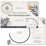 Lebenskompass® Habit Tracker für 12 Monate Gewohnheitstracker als undatierter Wandkalender - Tracke deine Fortschritte - mit inspirierenden Zitaten & Tipps