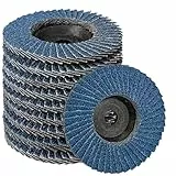 SIFANG Fächerscheibe 76 Metall Korn 60 Flex Schleifscheiben, 10 Stück mini flexscheiben 76mm Winkelschleifer Zubehör für Metall Holz Stahl Schnelles und Präzises Schneiden