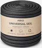 Abio Polypropylenseil 4mm 10m Schwarz – PP Seil, robuste Schnur, Wäscheleine, Maurerschnur, Zeltschnur, vielseitiges Outdoor Seil für Garten, Camping, Haushalt und DIY