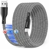 Magtame Magnetic Coiled Phone Lightning Kabel, 1.5M MFi zertifiziertes Kabel Schnellladen, Tangle Free Datenübertragungskabel geflochten Kompatibel mit Phone 14 13 12 11 Pro Max XR XS X 8 Plus