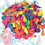 Wasserbomben Pack 100 Luftballons für Kinder Erwachsene, Mini Latex Ballons Biologisch Abbaubare Ballons Einfach Befüllen Wasserbombe Ballon für Jungen Mädchen Sommer Schwimmen Strand Pool Spielzeug