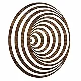 codiarts. Wanddekoration Holz | 3D-Illusionen | Laser geschnittene Formen | Verschiedene Größen, Materialstärken & Dekore | kreative Wandgestaltung (3D Circles Walnut, M+ 8mm)