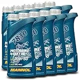 MANNOL 10 x 1L 7830 Motorbike 4-Takt HD API SL / 20W-50 Motorrad-oel