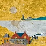 Kunstdruck von Renate Otto „Lights from a distance“ quadratisch 30 x 30 naive Malerei, modern junge Kunst Poster