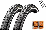 2er Set Continental Reifen Ride Tour Schwarz Reflex 28 Zoll x 1,75 (47-622) + MSZweirad Reifenheber (AV Schläuche)