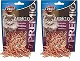 TRIXIE glutenfreies, zuckerfreies und proteinreiches Katzenleckerli Premio Carpaccio, 20 g- 42707 (Packung mit 2)