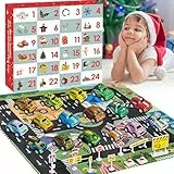 QIAMO Adventskalender Auto Kinder 2024, 24 Tage Countdown-Kalender Auto Spielzeug Weihnachtskalender, Spielzeug ab 2 3 4 5 6 7 8 Jahre Junge Weihnachts-Neuheits-Spielzeug-Set