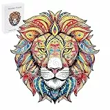 Mocraft Holzpuzzle Erwachsene,30 x 28cm Löwe Wooden puzzle-246 Teile Puzzle Holz Form Puzzleteile für Erwachsene und Teenager Familienspiel Geburtstage Weihnachten Geschenke
