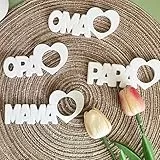 4 Stück Silikonformen Gießformen, Silikonform Buchstabe Gießformen Silikon MAMA/PAPA Gipsformen zum Gießen Pralinenschachtel Giessform Silikonform für Handwerk Muttertag Vatertag