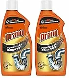 Drano Power Gel Rohrfrei Abflussreiniger, Rohrreiniger, für Küche und Bad, entfernt Verstopfungen, 2er Pack (1 x 500 ml)