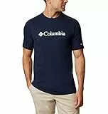 Columbia Herren Csc Basic Logo Short Sleeve Kurzarm Outdoor Wanderhemd, Collegiate Navy, White, L EU