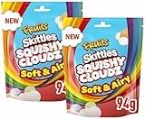 Skittles Squishy Cloudz Fruits – 2 x 94 g Fruchtgummi Doppelpack + Naschwerk® Sticker