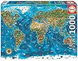 Educa - Puzzle 1000 Teile für Erwachsene | Weltwunder, 1000 Teile Puzzle für Erwachsene und Kinder, Sehenswürdigkeiten, Weltkarte. Puzzle für Erwachsene ab 14 Jahren (19022)