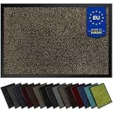 Gentle North Hochwertige Fußmatte beige-schwarz 90x150 groß für Innen & Außen - Schmutzfangmatte rutschfest, waschbar & wetterfest - Fussmatte für Eingangsbereich & Aussenbereich - Läufer Flur dünn